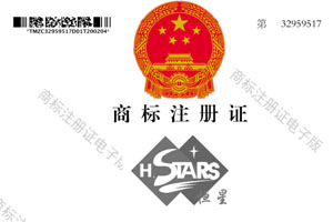 好消息，恒星組合商標申請注冊成功！